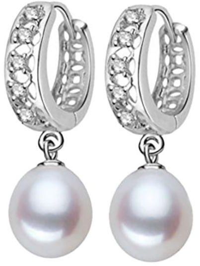 Alloy Pearl Dangle Earrings