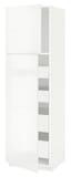 METOD / MAXIMERA خزانة عالية مع بابين/4 أدراج, أبيض/Ringhult أبيض, ‎60x60x200 سم‏ - IKEA