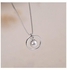 Round Circle Pearl Pendant Necklace