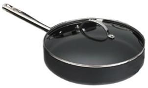 Thomas Hard Anodised Non Stick Saute Pan with Lid 24cm