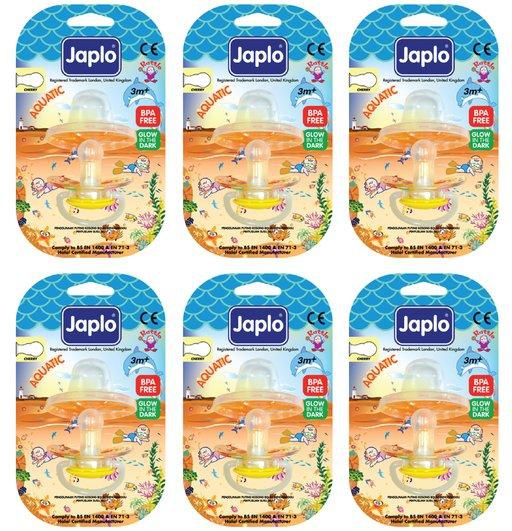 Japlo Aquatic Pacifier with Cover - Cherry (6 Blister Cards in 1)