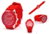 Silicone Jelly Gel Quartz Analog Sports Wrist Watch Red