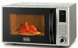 Black + Decker Microwave Oven With Grill, 23 Liter, 800 Watt, White - MZ2300PG - Microwaves - Small Home Appliances