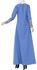 Zaful Long Sleeve Abaya Dress - Blue