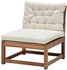 NÄMMARÖ Seat sec for modular sofa, outdoor, light brown stained - IKEA