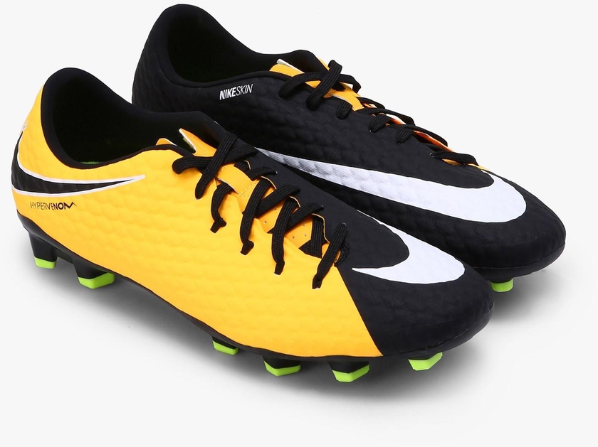 Black and Neon Orange Hypervenom Phelon III Football Shoes
