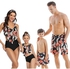 Family Matching Swimwear Set Mother Daughter Bathing Suits Father Son Swim Trunk Couple Swimsuits (Black, Boy 8-10T)