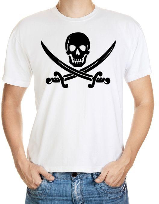 Hanso 2S Word & Skull Printed T-Shirt - White