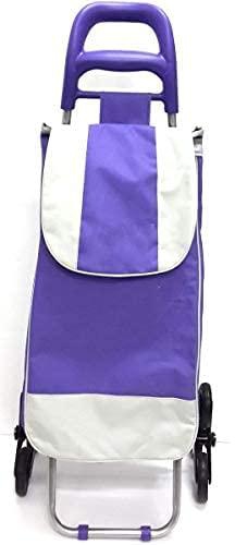 Folding Shopping Trolley, Purple