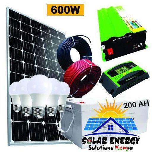 Solarmax 200 AH Solar Battery + Generic 400 W Solar Panel Full Kit + 20 AH Solar Charge Controller + 600 Watts Inverter + 5 DC Bulbs + 10M Cable