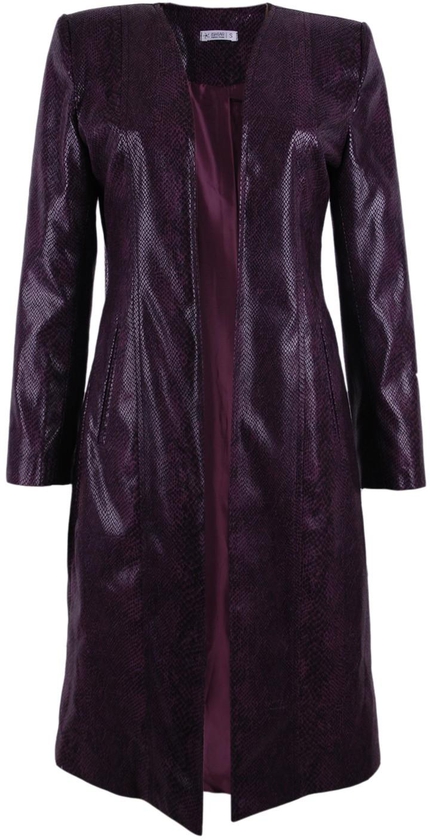 Purple leather coat