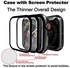 Compatible with Apple Watch Case with Screen Protector, Full Protective Cover Case Hard PC Bumper + 9H Bulletproof Glass Screen Protector for Apple iWatch, Black, Aplle Watch 38mm Series 1/2/3