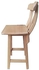 Wooden Square Bar Chair - 60cm, 23.6in H x 13.8in W