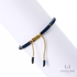 Gold & Blue Himatite Stone Unisex Bracelet