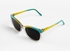 Ticomex Colorful Oval-Shaped Kids Sunglasses with Transparent Bottom Frame - Green & Yellow