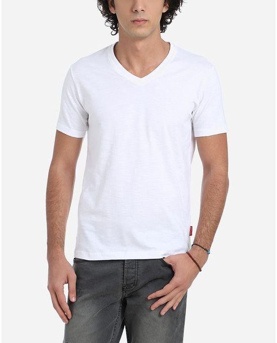 Hotline Basic V-Neck T-shirt - White