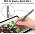 MoKo Stylus Pen with Palm Rejection 2 in 1 Rechargeable Digital Pencil fit Apple 2021 iPad Pro 11/12.9 Inch (2018-2021), iPad 8th Gen, iPad Air 4th/Air 3rd, iPad Mini 5th, iPad 6/7th - Space Gray