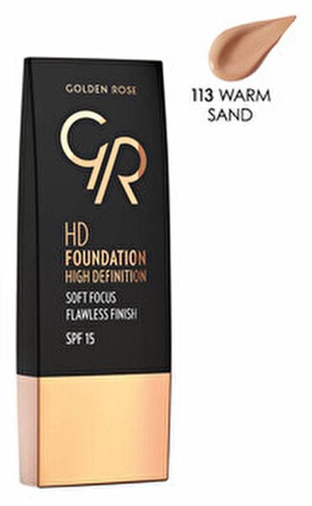Golden Rose Golden Rose-Foundation - HD Foundation High Definition 113 WARM SAND