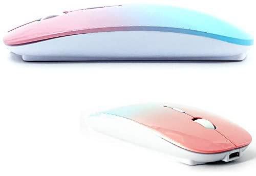 Bluetooth Mouse for MacBook pro/MacBook air/iPad/Laptop/iMac/pc, Wireless Mouse for MacBook pro MacBook Air/iMac/Laptop/Notebook/pc (BT/A Blue-Pink)