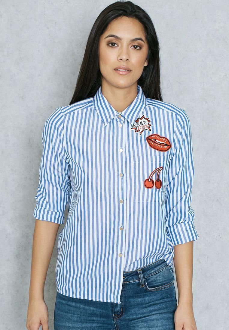Striped Patches Shirt