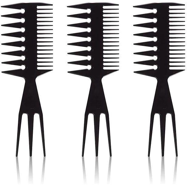 Comb Hair Styling And Hair Styling Black, 3pcs