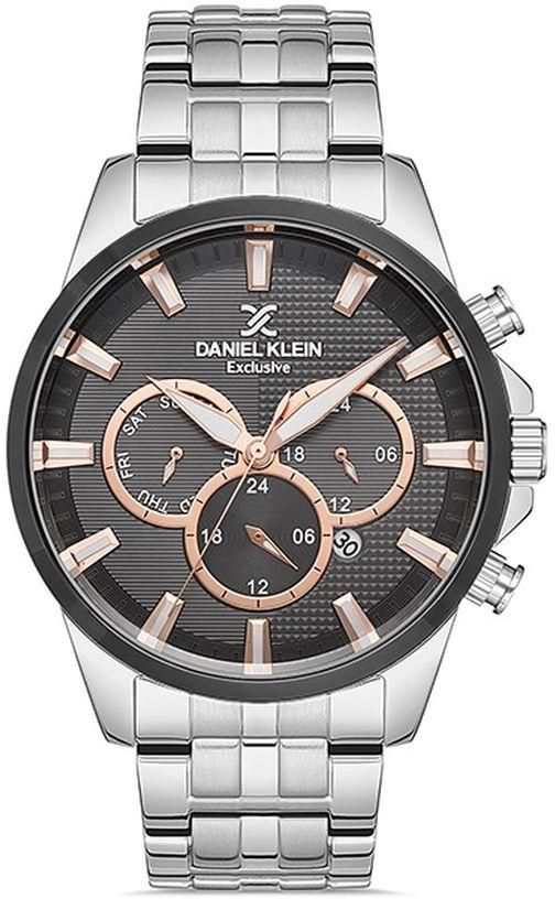 Daniel Klein Men's Stainless Steel Watch Black Dial DK.1.13107-2