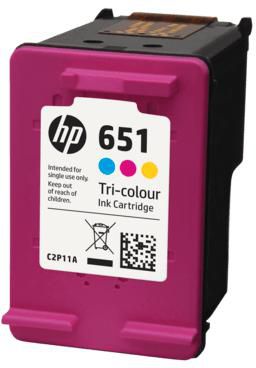 HP 651 Tri-color Ink Cartridge (C2P11AE)