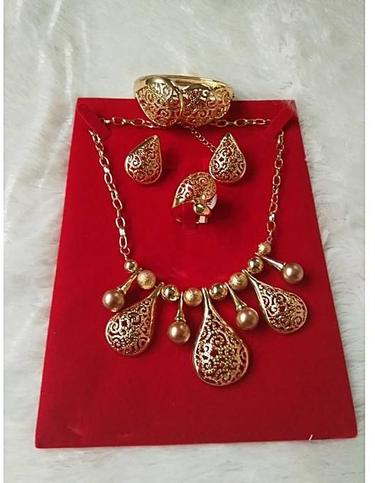 Fashion High Quality 4pieces Jewelry Sets ( Neckpiece,earrings,bracelet &bring