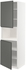 METOD High cab f micro w 2 doors/shelves, white, Voxtorp dark grey, 60x60x200 cm