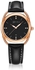 AFRA Carina Lady&rsquo;s Watch, Lightweight Rose Gold Metal Case, Leather Strap, Water Resistant 30m