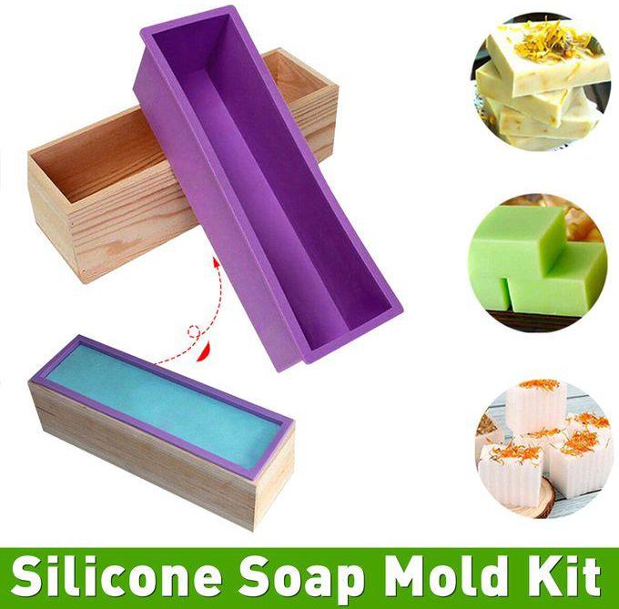 Generic Silicone Soap Mold Wooden Box Loaf Cake Maker Food Grade Silicone Handmade DIY