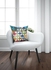 Textured Printed Decorative Cushion Multicolour 45x45cm