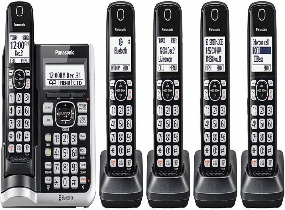 Panasonic DECT 6.0 Cordless Phone w/ Answering System Call Block and 4 Handsets 