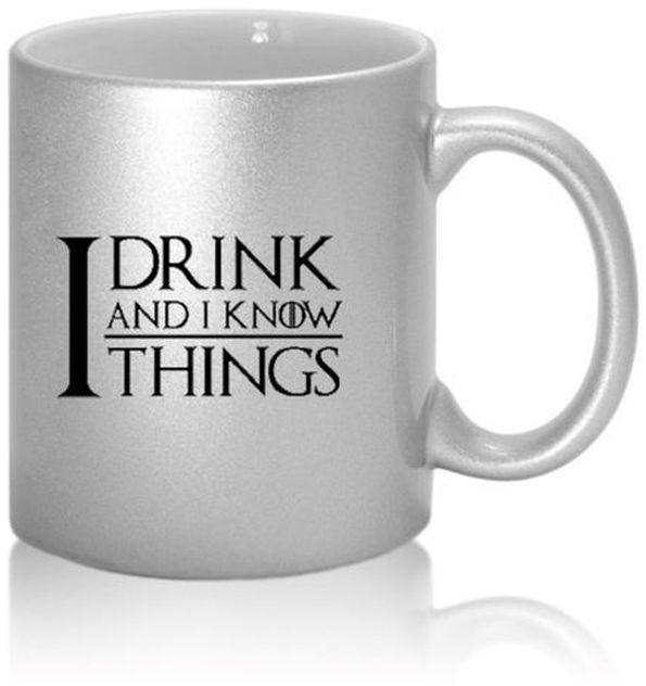 I Drink And I Know Things Ceramic Coffee Gift Mug - 1Pcs .