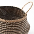 KRALLIG Basket - seagrass/black 25 cm