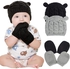 Newborn Winter Beanie Hat Gloves Set, for Baby Girls Boys, Infant Toddler Warm Knitted Hat Gloves, Unisex-Baby Beanies