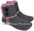 Koki Unique Handmade Crochet Boots - Dark Grey And Pink