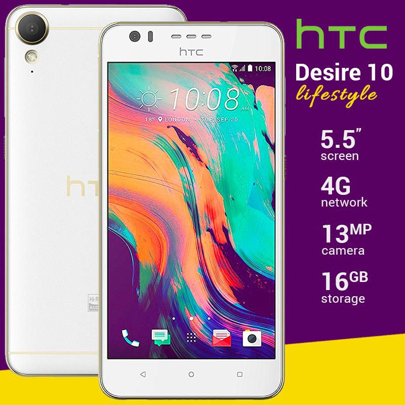 HTC Desire 10 lifestyle, 16GB, 4G LTE, White