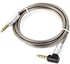 3.5mm 90 Degree Right Angle 4conductor Male to Male Auxiliary Audio Stereo Cable Silver