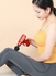 Portable Rechargeable Percussion Mini Fascial Massage Gun Muscle Recovery deep Tissue Handheld Electric Massager Red