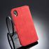 DG.MING Retro Oil Side Horizontal Flip Case For IPhone XR, With Holder & Card Slots & Wallet (Red)