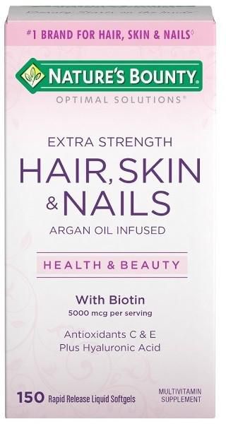 Nature's Bounty Optimal Solutions Hair Skin & Nails Extra Strength-150 softgels