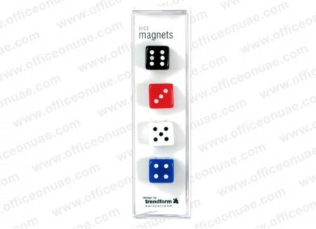 Trendform Magnets DICE, Set of 4, Assorted Colors