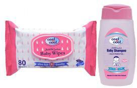 Cool & Cool Baby Wipes 80 Sheets With FREE Baby Shampoo 100ml