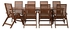 ÄPPLARÖ Table+8 reclining chairs, outdoor, brown stained