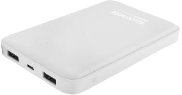 Promate Ultra-High 10000mAh Dual USB Port Portable Power Bank White