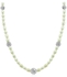 Vera Perla Women's 10K Gold Gradual Crystals & Pearls Strand Necklace