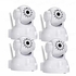 Set of 4 Pcs White SP012 WIFI HD 720P Wireless Wifi Security Camera Baby Monitor Home Security Surveillance IP Camera
