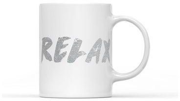Relax Printed Mug White/Silver 250ml