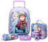 Disney Frozen 16 Inch School Trolley Bag 5 in 1 Set - 80462, Purple